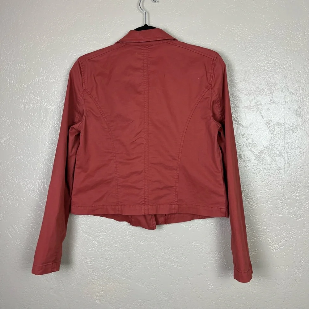Ann Taylor Loft Moto Jacket - Rust‎ long sleeve full zip size M